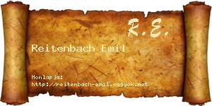 Reitenbach Emil névjegykártya